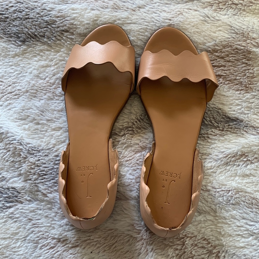 J. Crew scalloped opened toe flats
